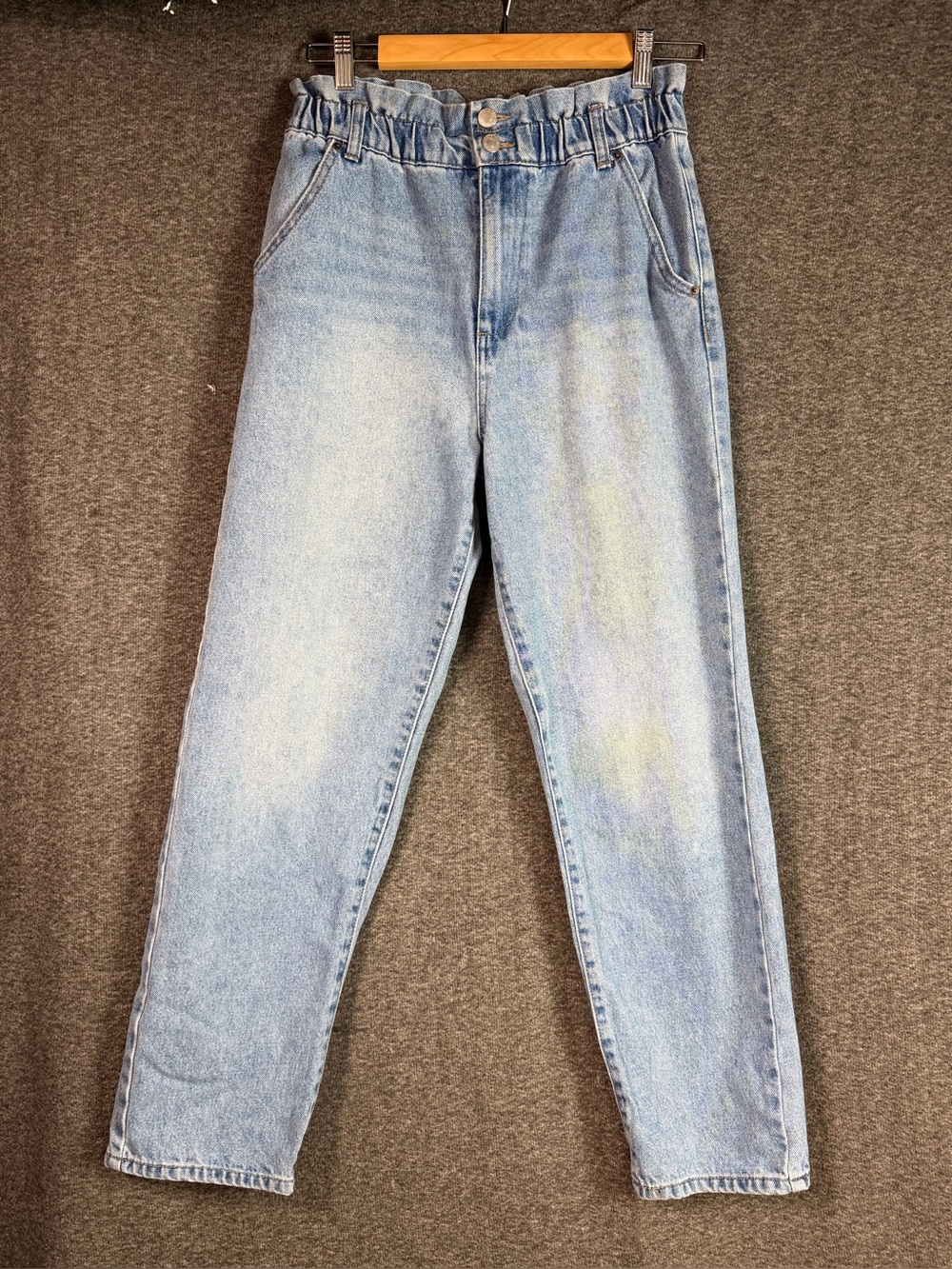Forever 21 Paperbag Waist Mom Jeans Light Wash Size M